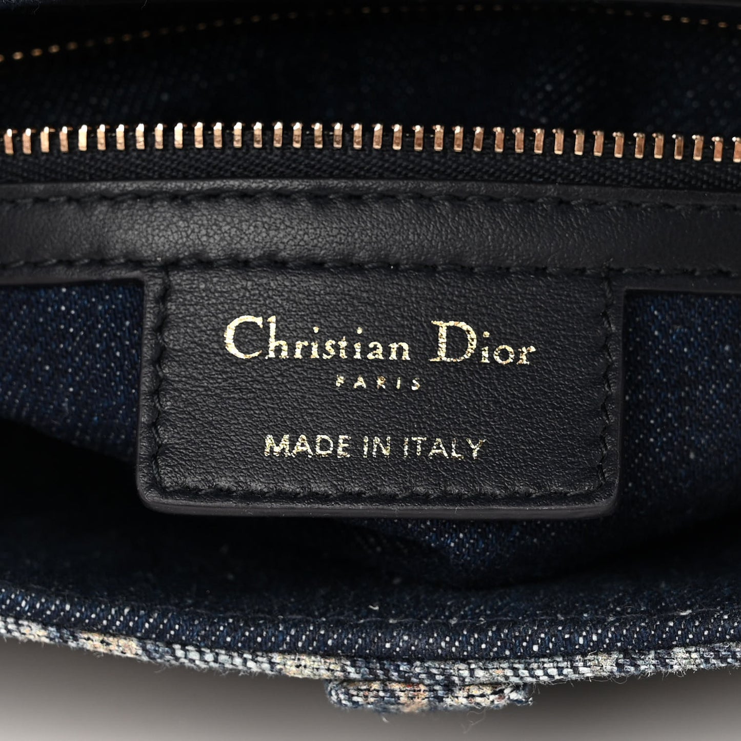 Denim Brocart Embroidered Saddle Bag Blue