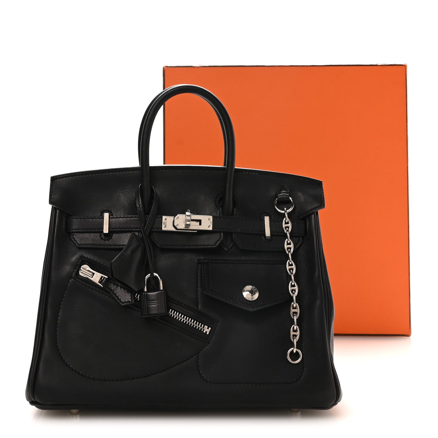 Veau Volupto Rock Birkin 25 Black
