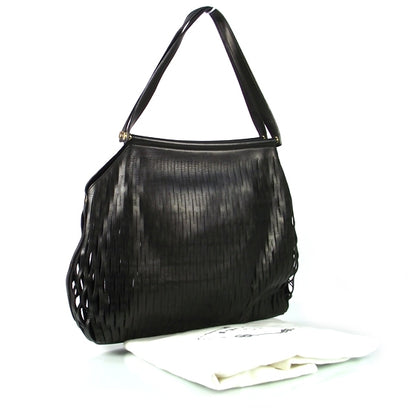Gucci Leather Laser Cut Bag Black 3 of 9