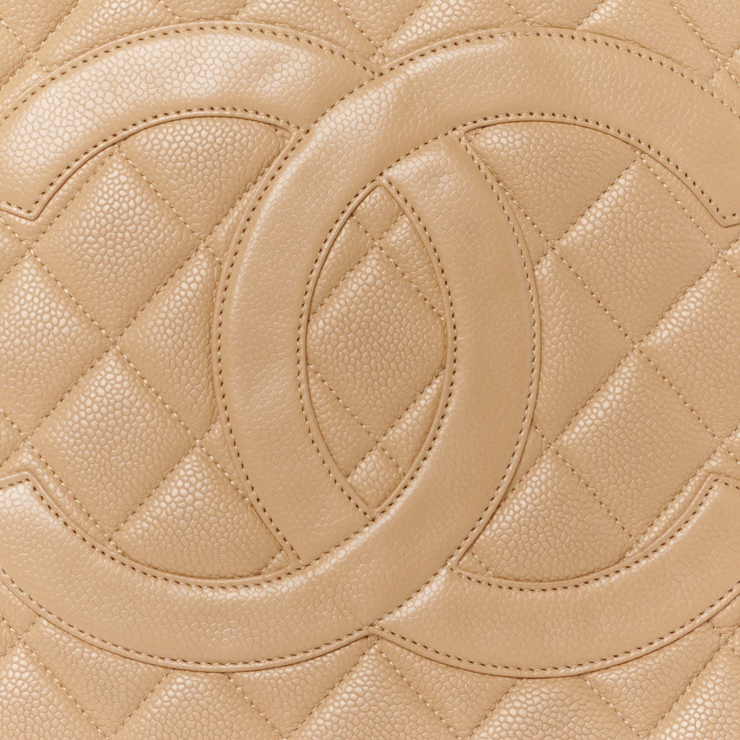 Chanel Caviar Quilted Medallion Tote Beige 8 of 10
