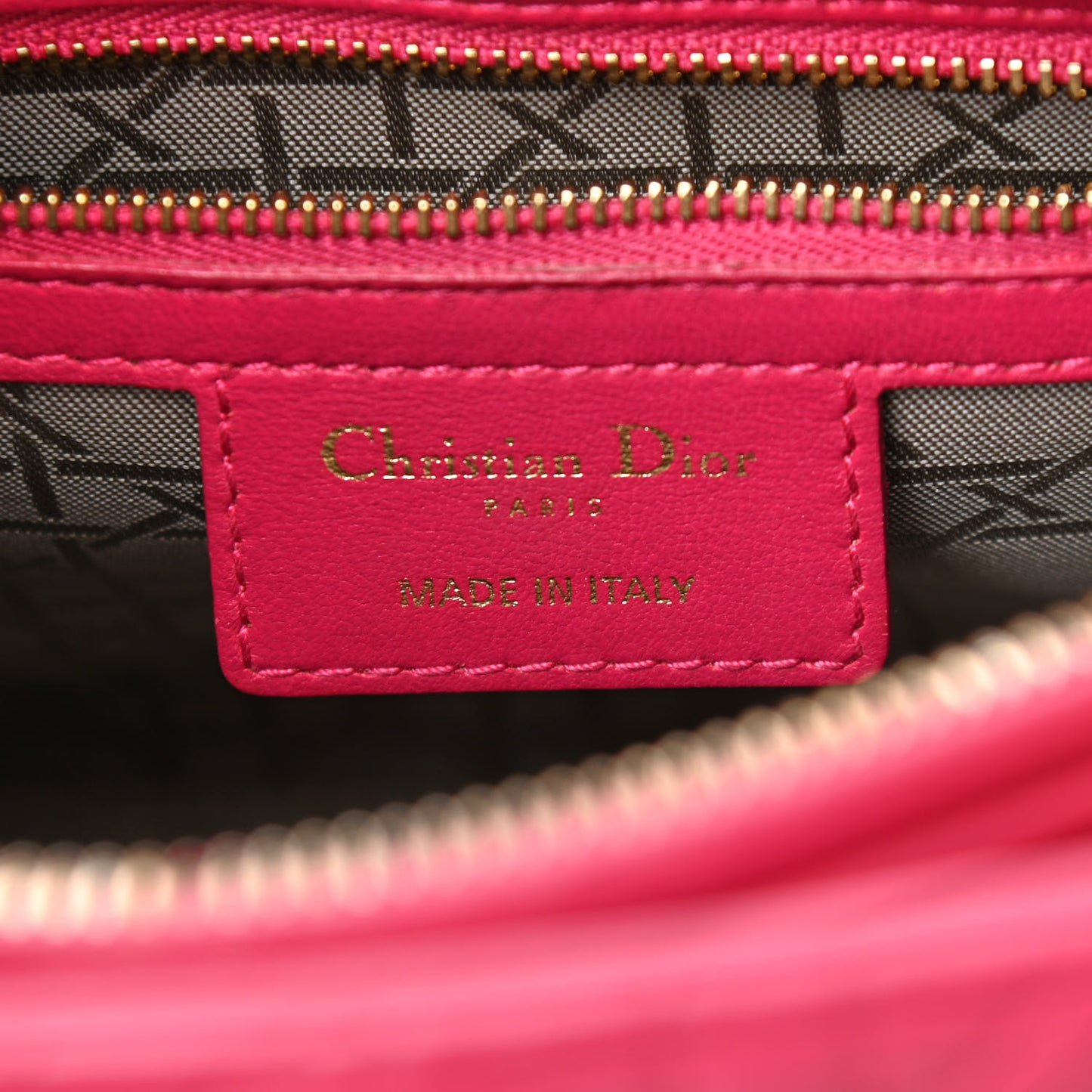 Lambskin Cannage Medium Lady Dior Pink