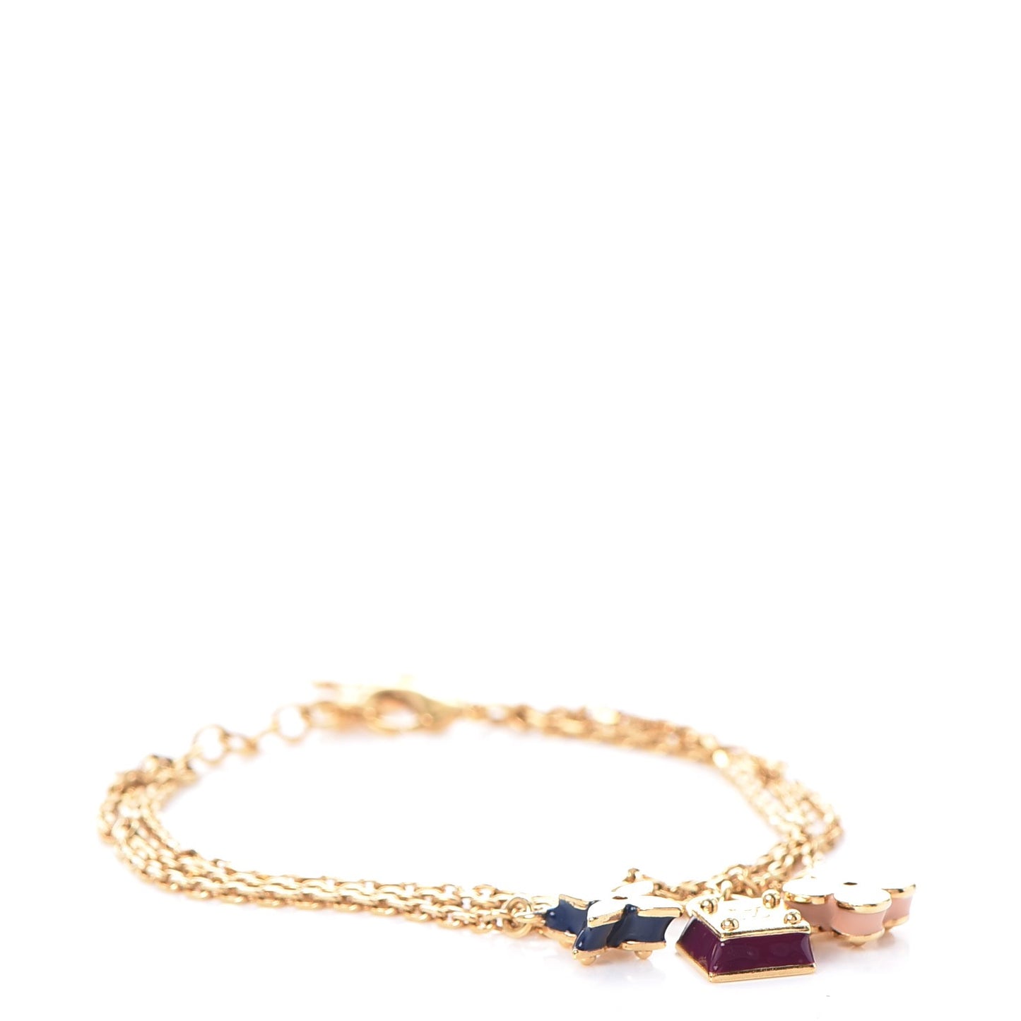 Sweet Monogram Charms Bracelet Gold