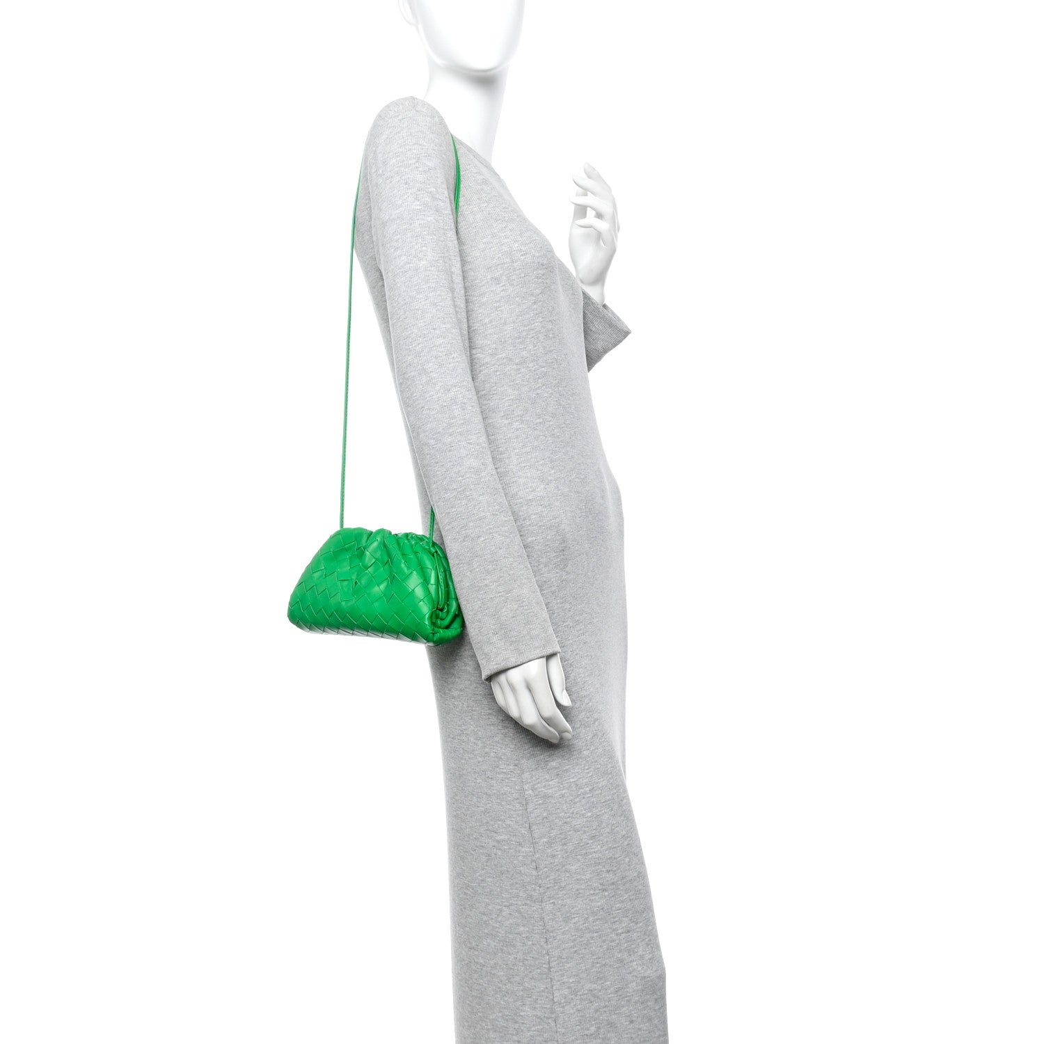 Bottega Veneta Nappa Intrecciato The Mini Pouch Clutch Parakeet 2 of 9