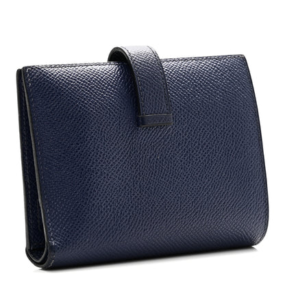 Hermes Epsom Bearn Compact Wallet Bleu Saphir 4 of 8