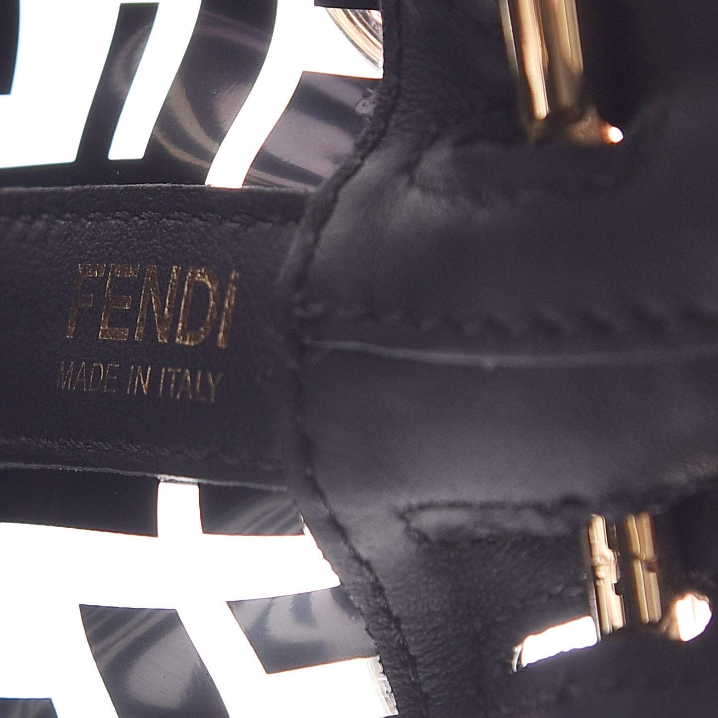 TPU FF Vitello Grace F is Fendi Mini Mon Tresor Bucket Bag Black