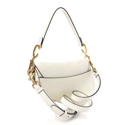 Christian Dior Grained Calfskin Saddle Bag With Strap Latte 3 of 10