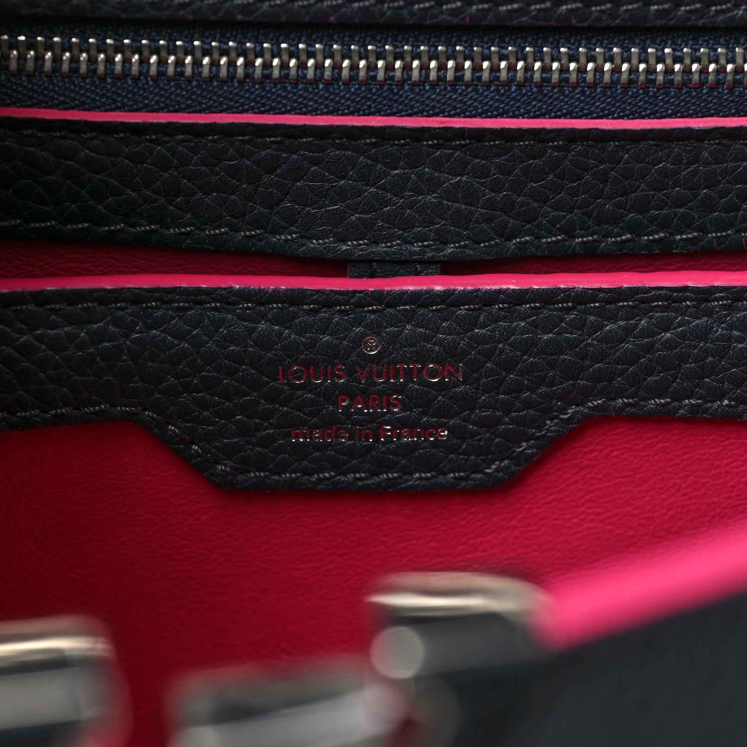 Louis Vuitton Taurillon Capucines PM Cobalt Fuchsia 5 of 7