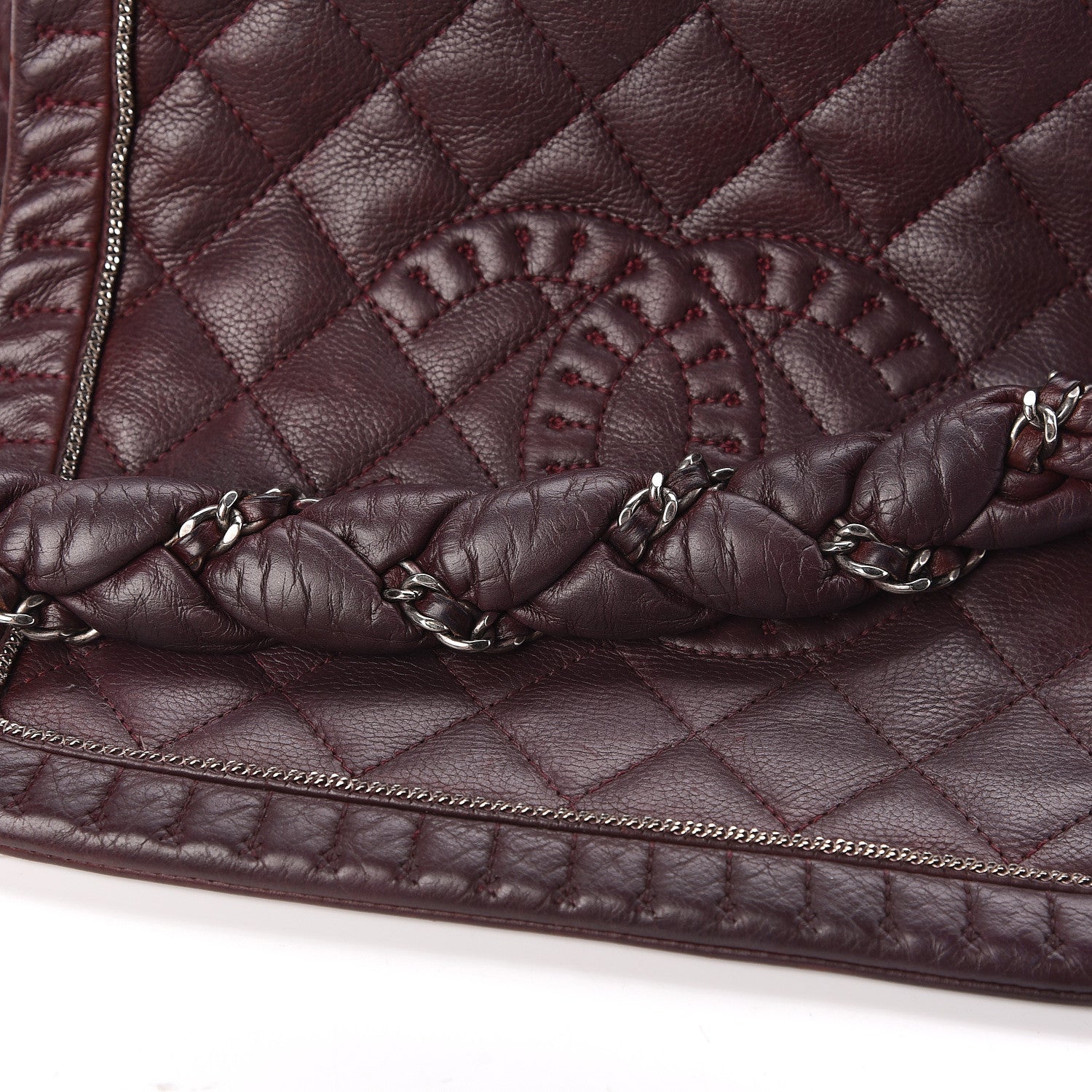 Chanel Calfskin Quilted Istanbul Accordion Flap Burgundy 15 of 20