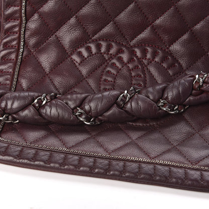 Chanel Calfskin Quilted Istanbul Accordion Flap Burgundy 15 of 20