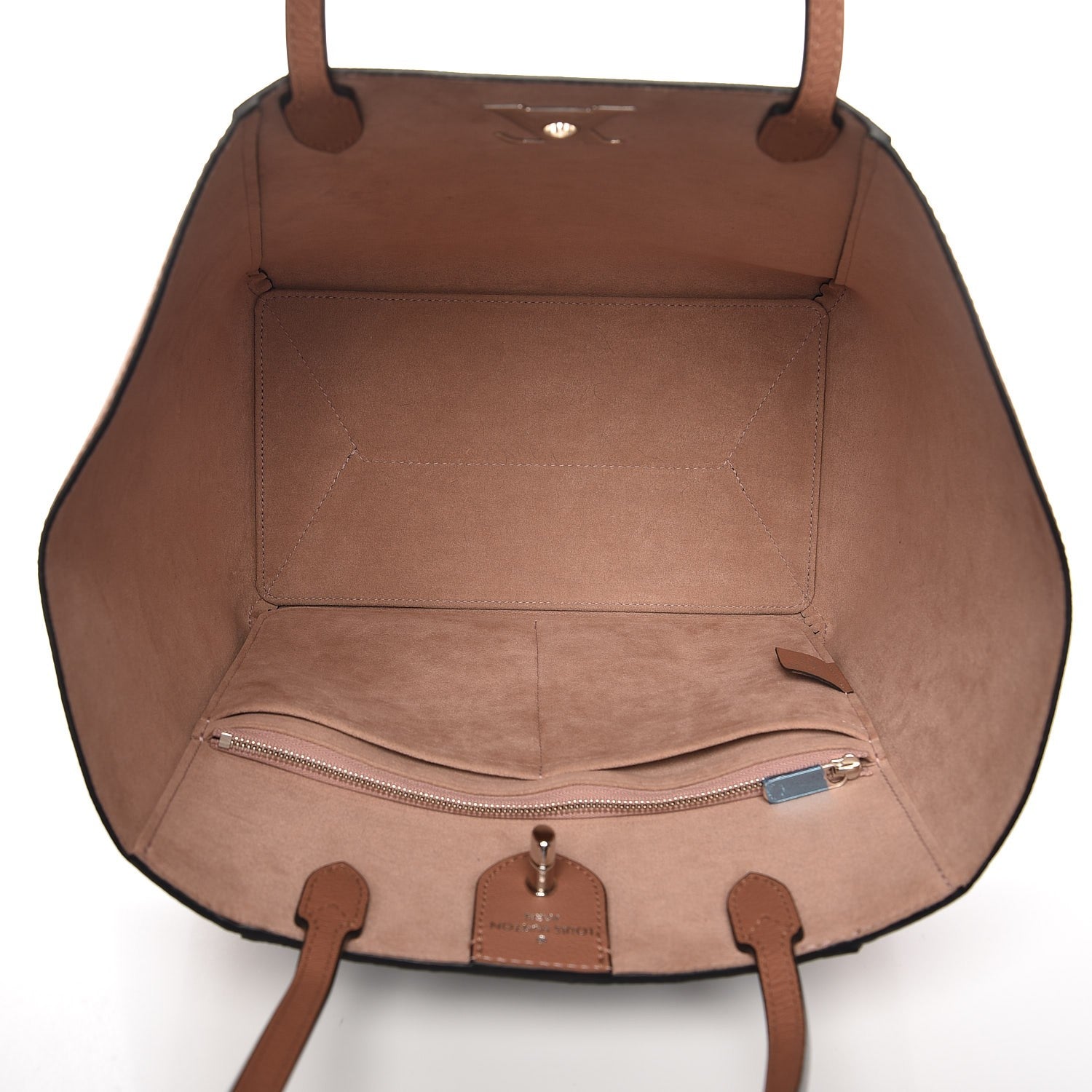Louis Vuitton Calfskin Lockme Cabas Bois de Rose Black 6 of 15