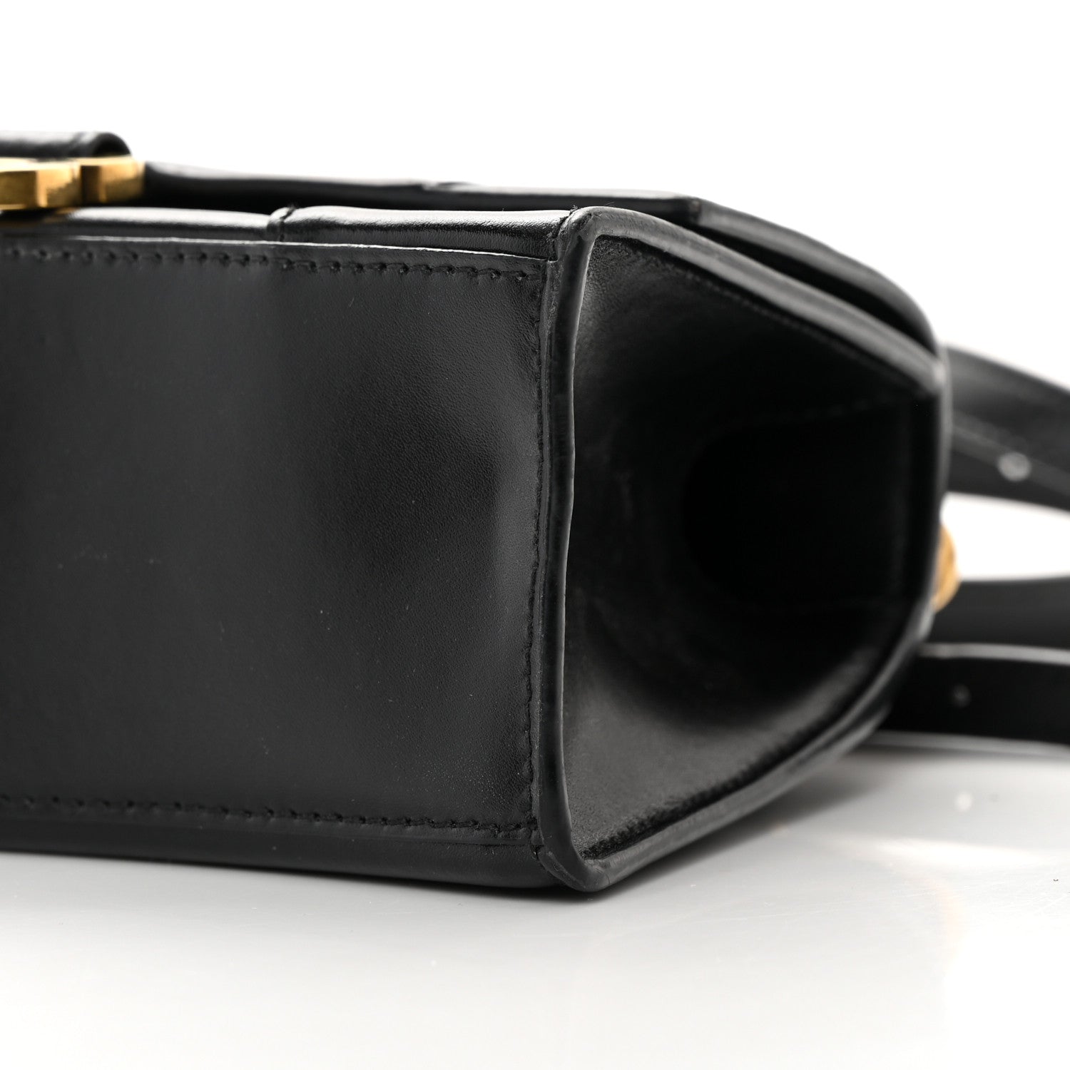 Balenciaga Shiny Box Calfskin Hourglass Top Handle Bag XS Black 9 of 21