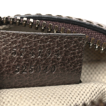 Gucci GG Supreme Monogram Textured Dollar Calfskin Web Mini Ophidia Basketball Shaped Shoulder Bag Beige Ebony New Acero 7 of 9