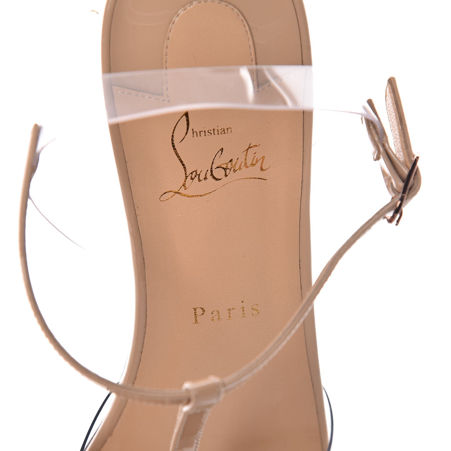 Patent PVC Nosy Flats 41.5 Nude Transparent