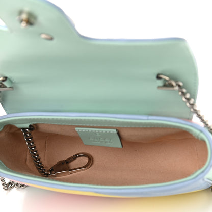 Gucci Calfskin Matelasse Diagonal Super Mini GG Marmont Shoulder Bag Multicolor Pastel 5 of 11