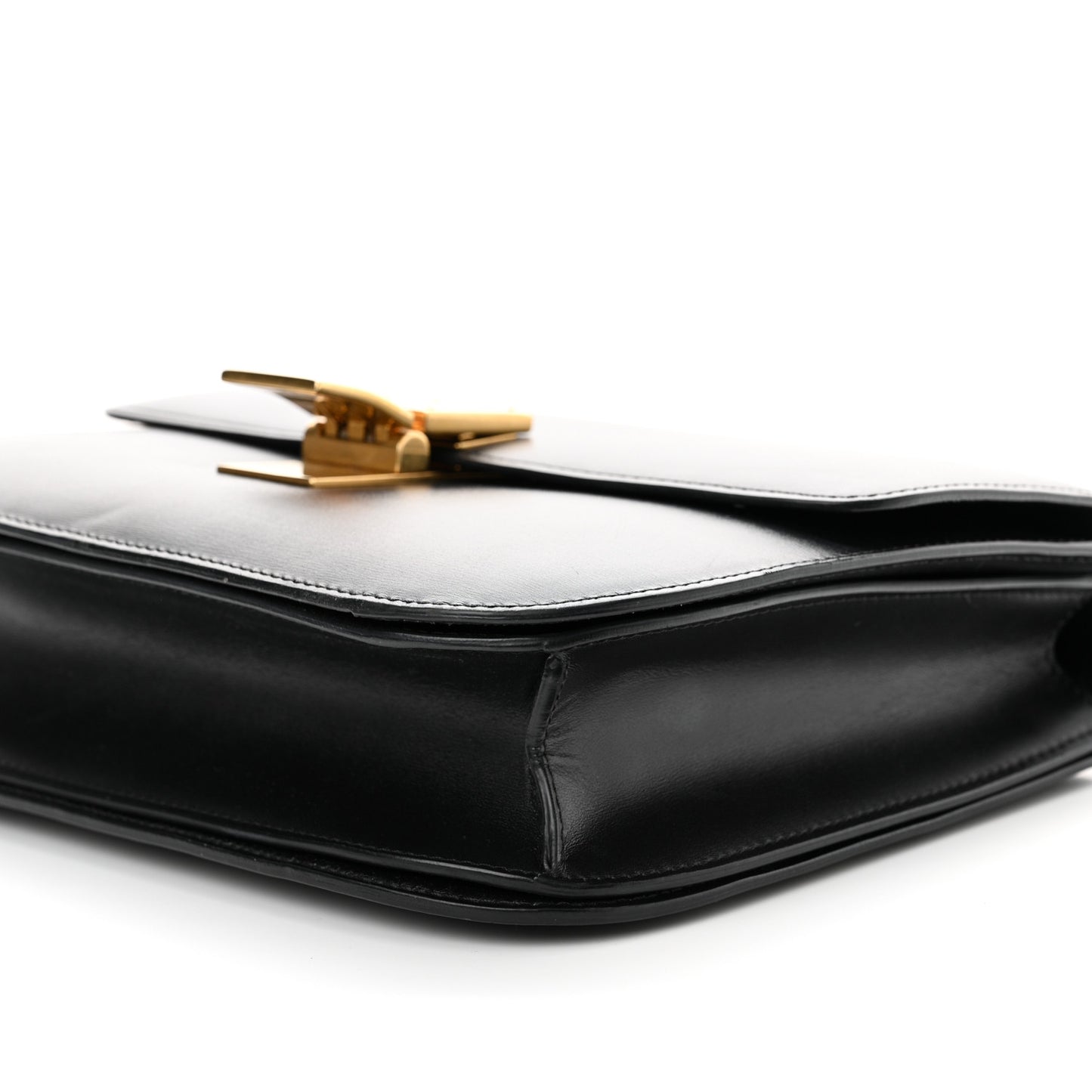 Box Calfskin Medium Classic Box Flap Bag Black