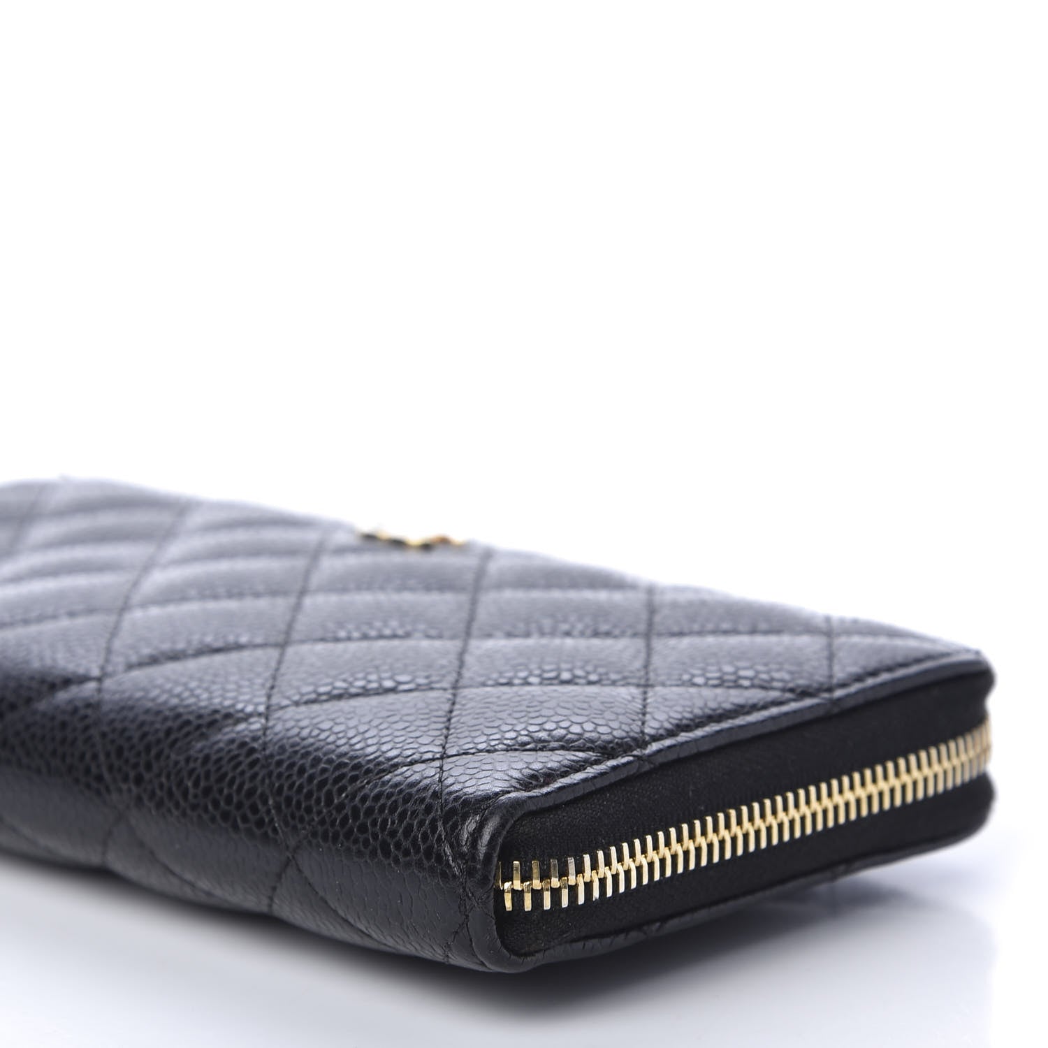 Chanel Caviar Quilted Large Gusset Zip Around Wallet Black 9 of 10