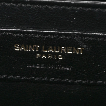 Saint Laurent Grain De Poudre Medium Classic Monogram Kate Satchel Black 6 of 11