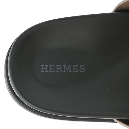 Hermes Epsom Womens Chypre Sandals 40 Etoupe 8 of 9