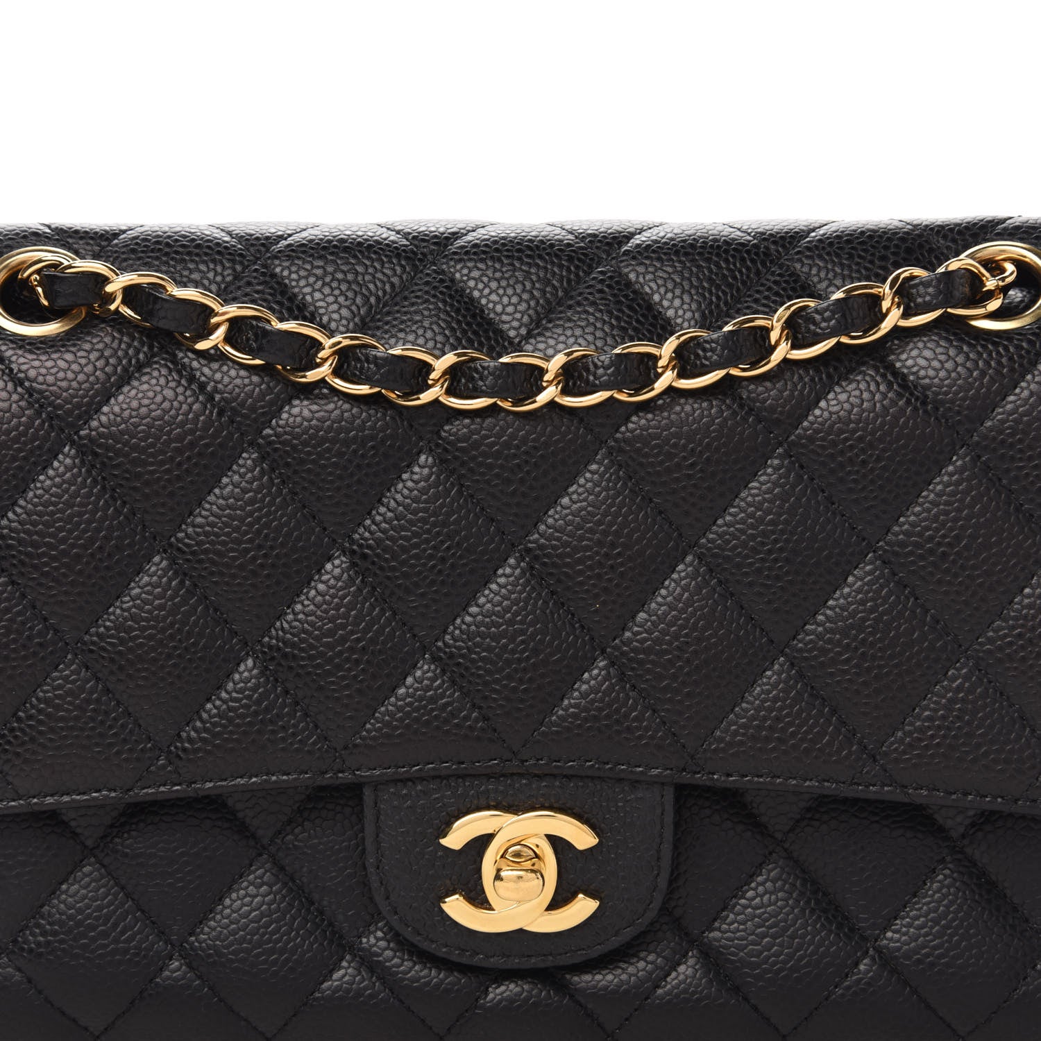 Chanel Caviar Quilted Medium Double Flap Black 10 of 11