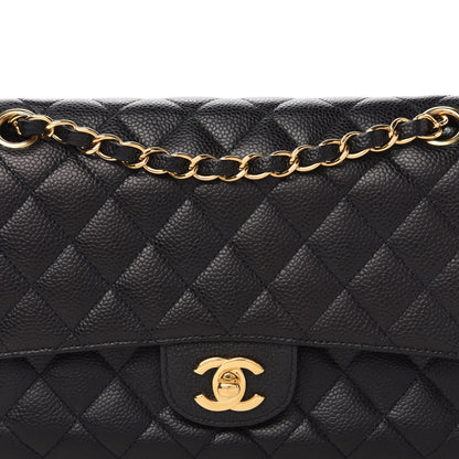 Chanel Caviar Quilted Medium Double Flap Black 10 of 11