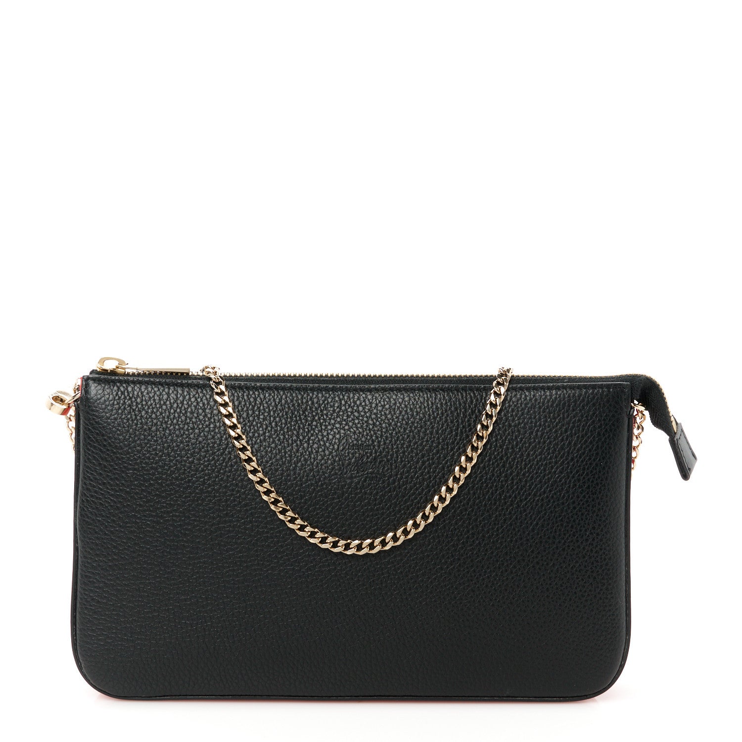 Christian Louboutin Calfskin Loubila Chain Clutch Black 1 of 9