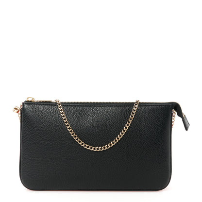 Christian Louboutin Calfskin Loubila Chain Clutch Black 1 of 9