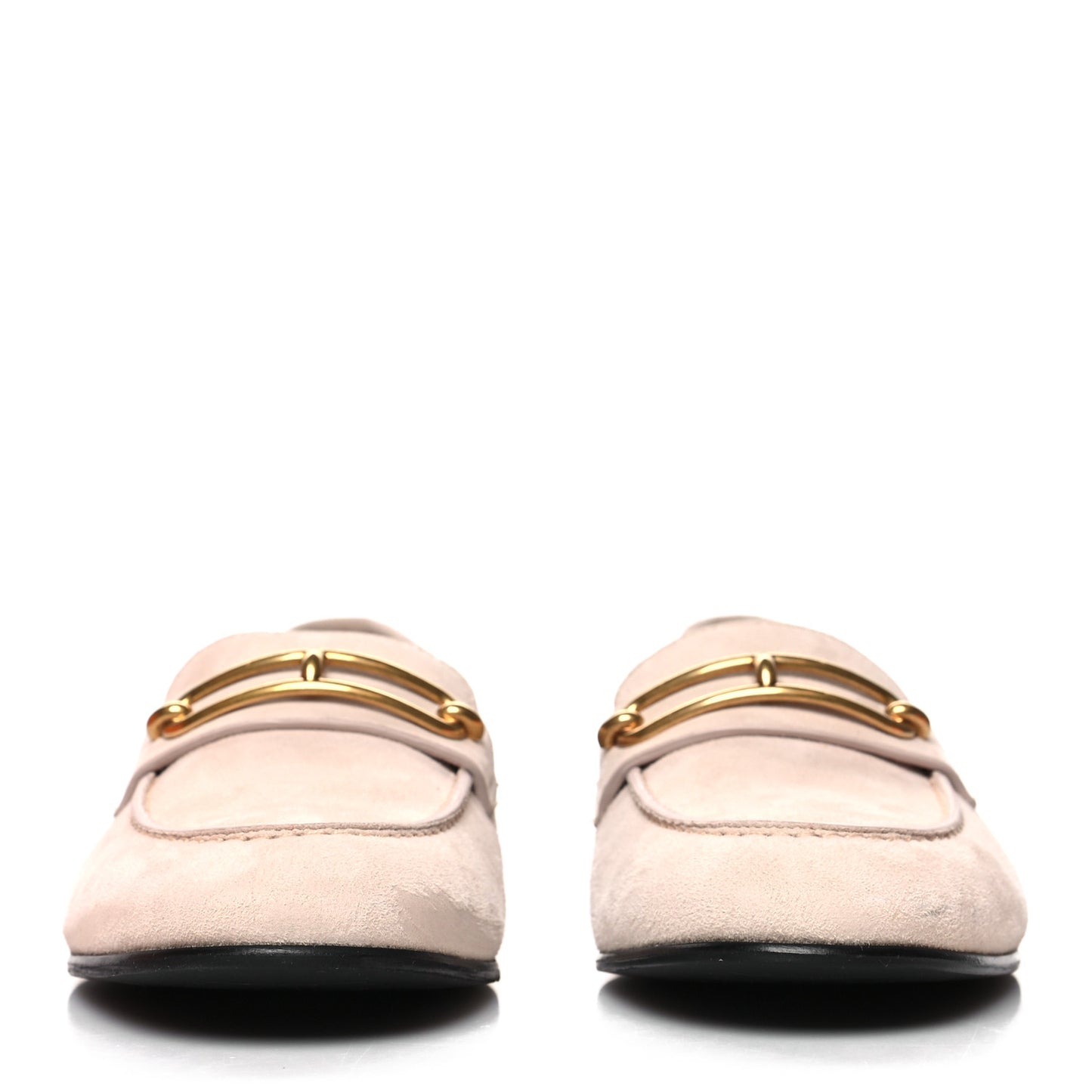 Suede Goatskin Womens Colette Loafers 38 Blanc Poros