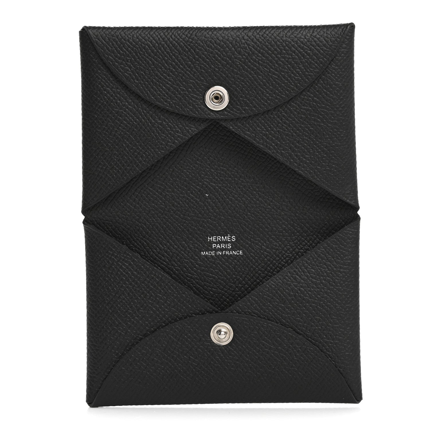 Hermes Epsom Calvi Card Case Black 5 of 10
