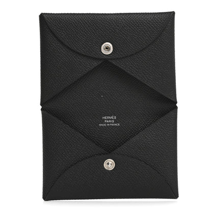Hermes Epsom Calvi Card Case Black 5 of 10