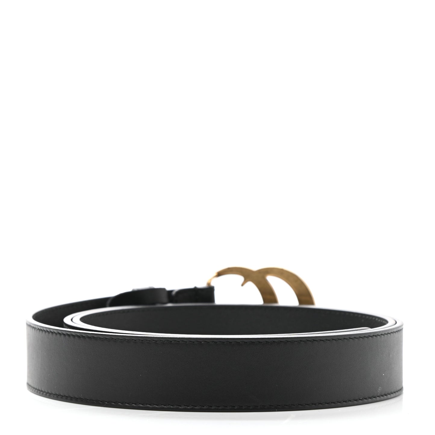 Moon Calfskin Double G 30mm Belt 110 44 Black