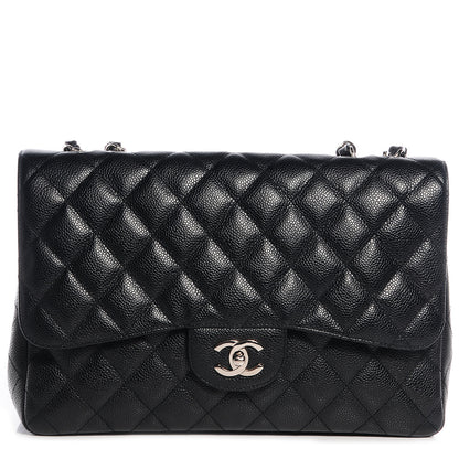 Chanel Caviar Jumbo Single Flap Black 1 of 8