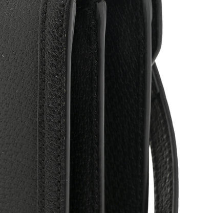 Gucci Textured Dollar Calfskin Web Small Ophidia Padlock Top Handle Bag Black 13 of 13