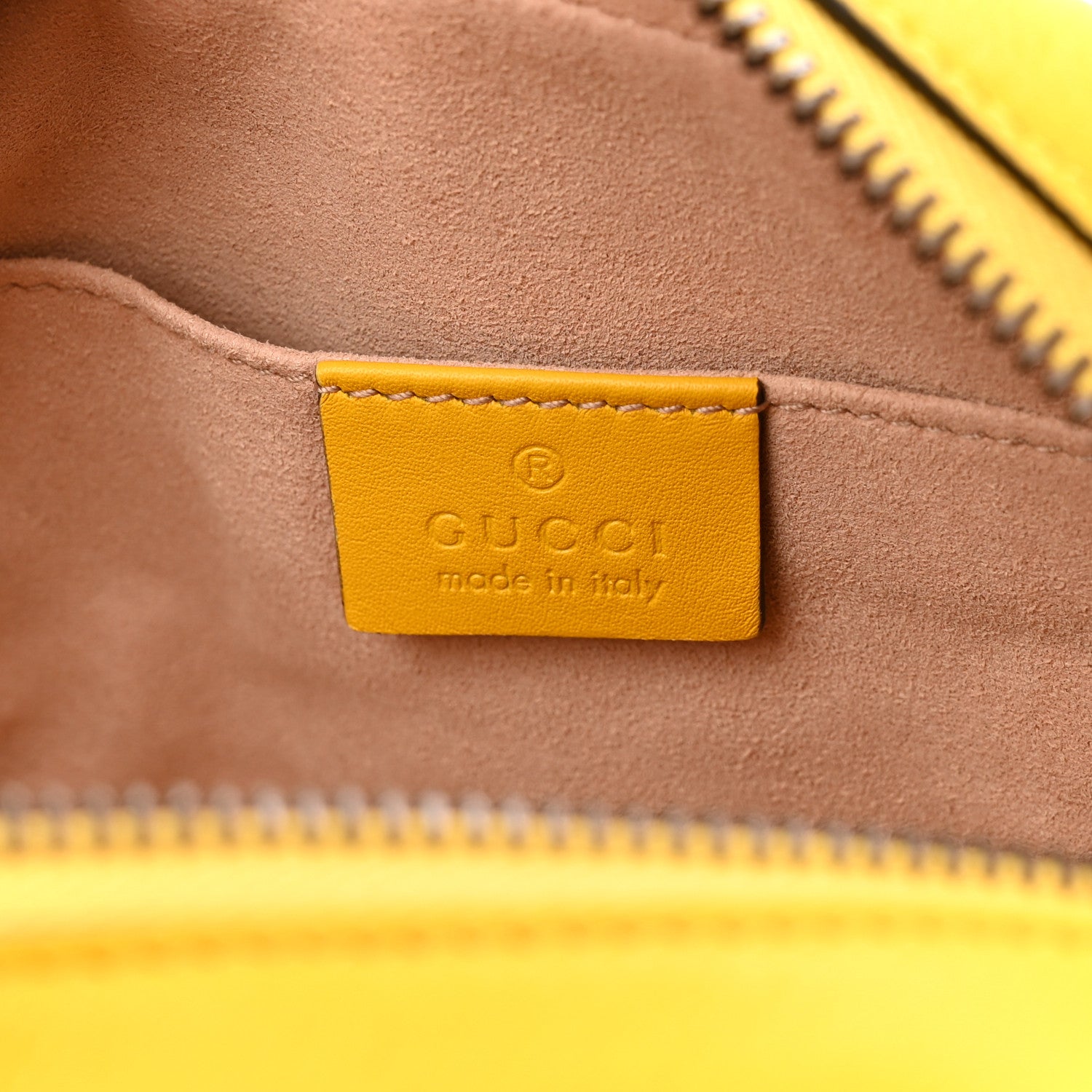 Gucci Calfskin Matelasse Mini GG Marmont Chain Shoulder Bag Stone Topaz 6 of 9