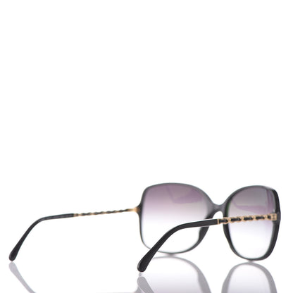Chanel Lambskin Square Chain Sunglasses 5210-Q Black 4 of 8