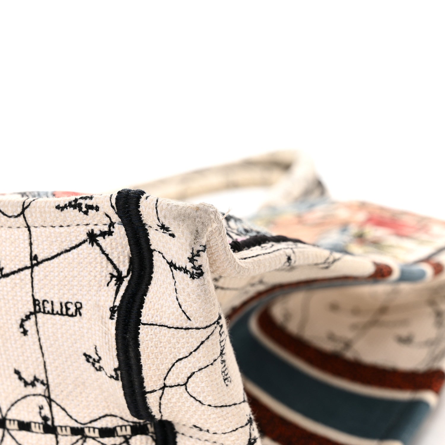 Christian Dior Canvas Embroidered Large Zodiac Book Tote Latte Multicolor 12 of 15