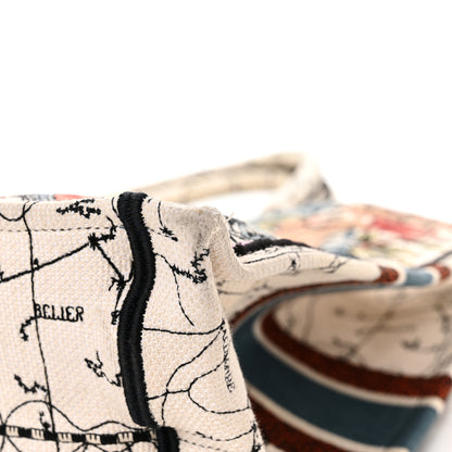 Christian Dior Canvas Embroidered Large Zodiac Book Tote Latte Multicolor 12 of 15