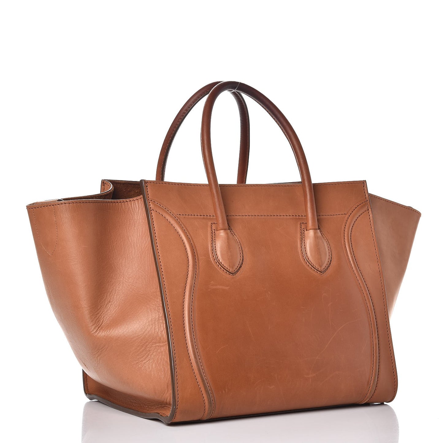 Natural Calfskin Medium Phantom Luggage Tan