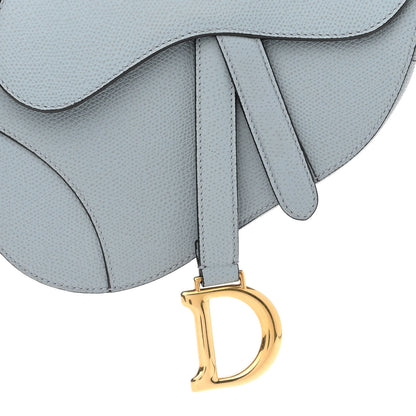 Christian Dior Grained Calfskin Mini Saddle Bag Sky Blue 11 of 11