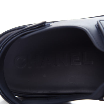 Chanel Rubber CC Dad Sandals 39 Navy 8 of 11