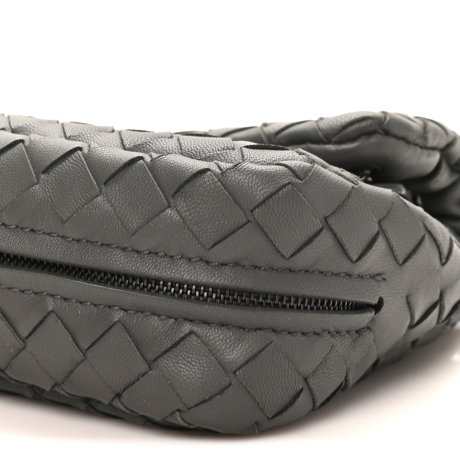 Bottega Veneta Nappa Intrecciato Small Chain Crossbody Light Grey 9 of 9