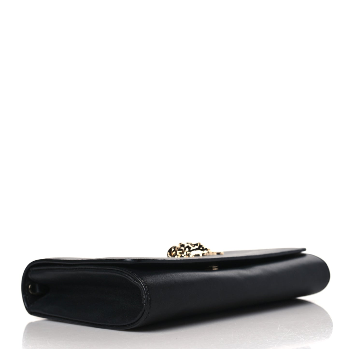 Vitello Palazzo Medusa Evening Clutch Bag Black