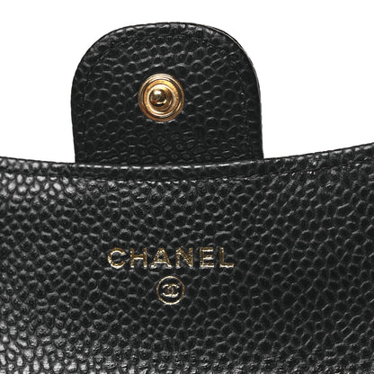 Chanel Caviar Quilted Flap Card Holder Wallet Black 6 of 10