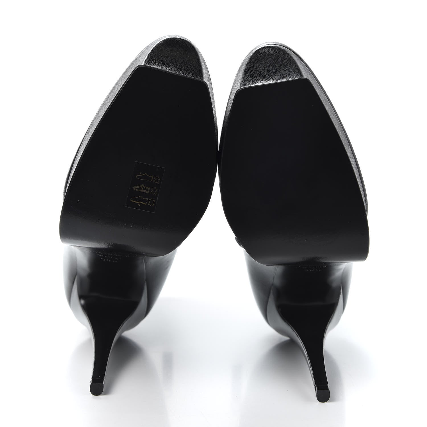 Saint Laurent Nappa Tribute Platform Ankle Boots 38.5 Black 8 of 9