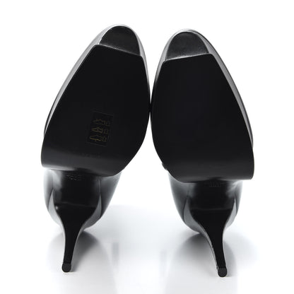 Saint Laurent Nappa Tribute Platform Ankle Boots 38.5 Black 8 of 9