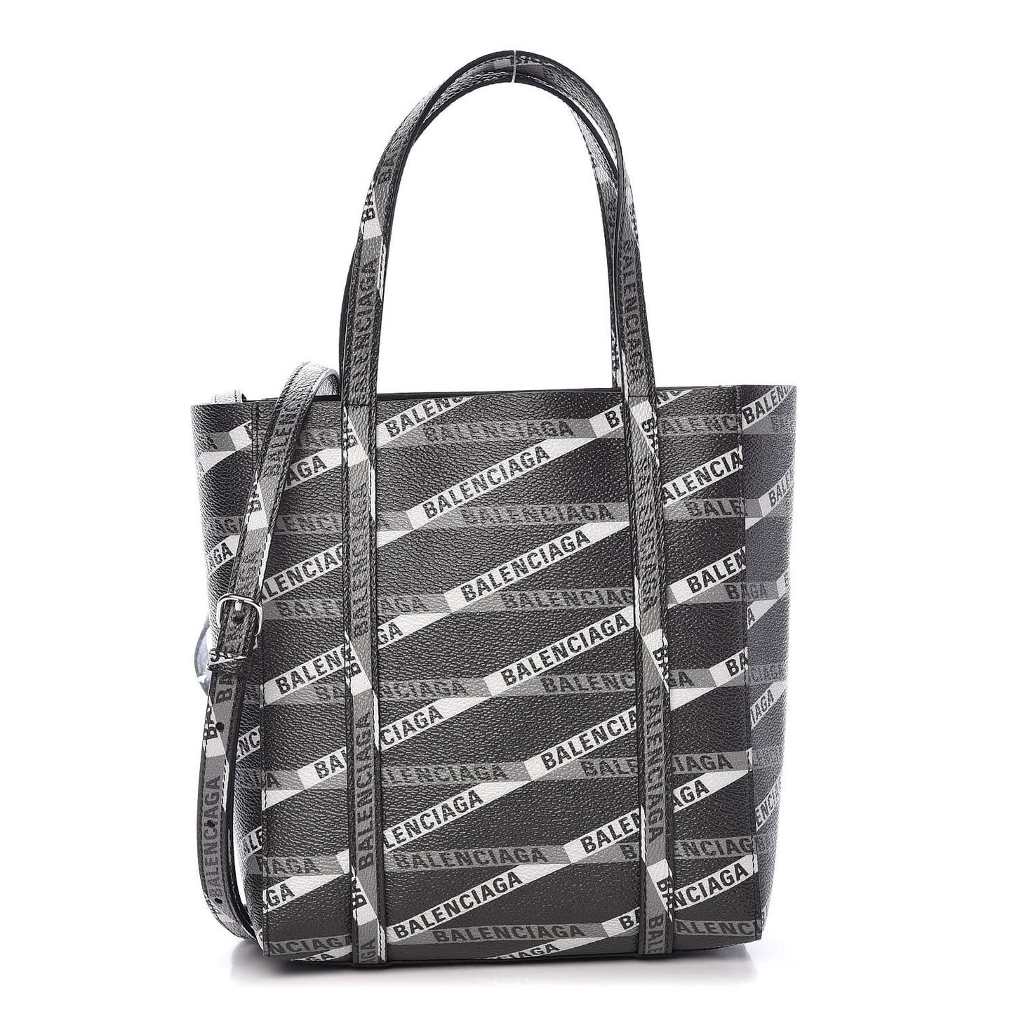 Coated Canvas Losange Monogram Mini Tote Black Grey