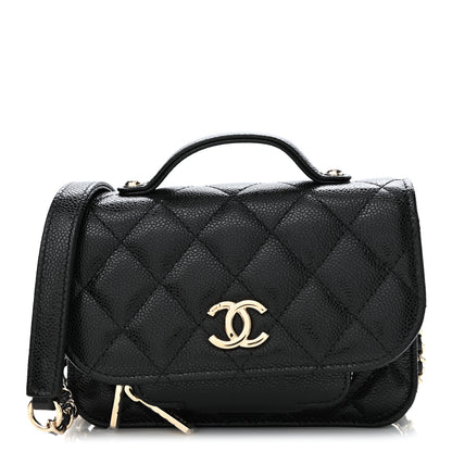 Chanel Caviar Quilted Business Affinity Clutch With Chain Black 1 of 11