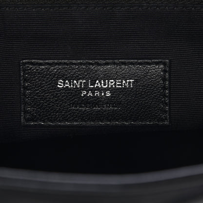 Saint Laurent Calfskin Y Quilted Monogram Medium Loulou Backpack Black 6 of 7