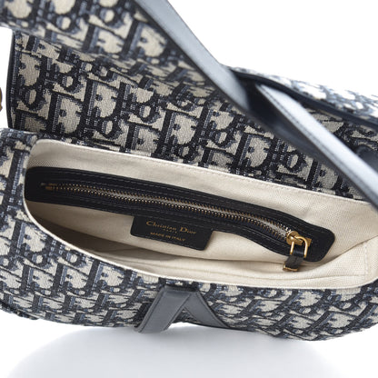 Christian Dior Oblique Saddle Bag Blue 5 of 8