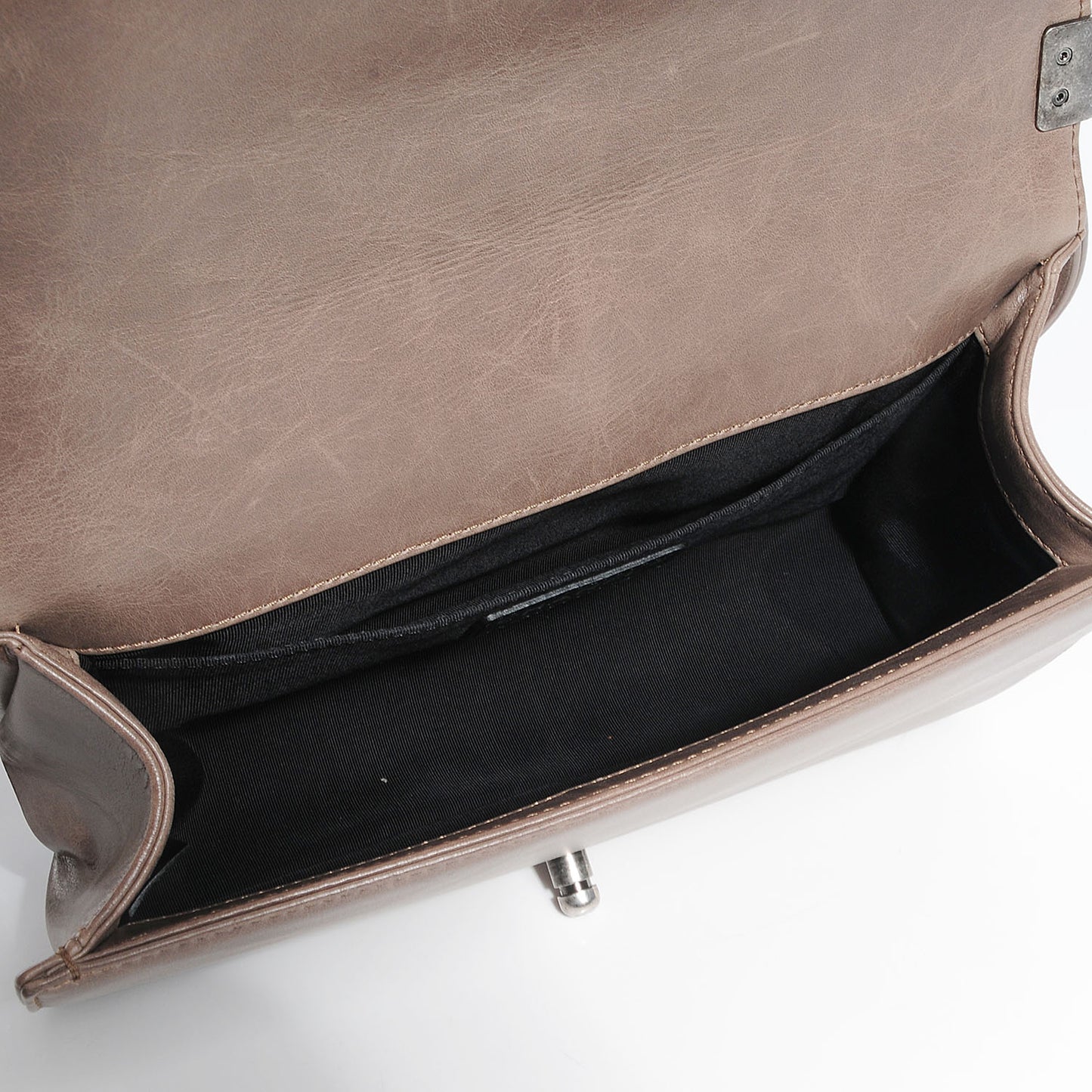 Calfskin Quilted Double Stitch Medium Boy Flap
