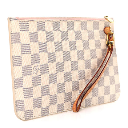 Louis Vuitton Damier Azur Neverfull MM GM Pochette Rose Ballerine 3 of 9